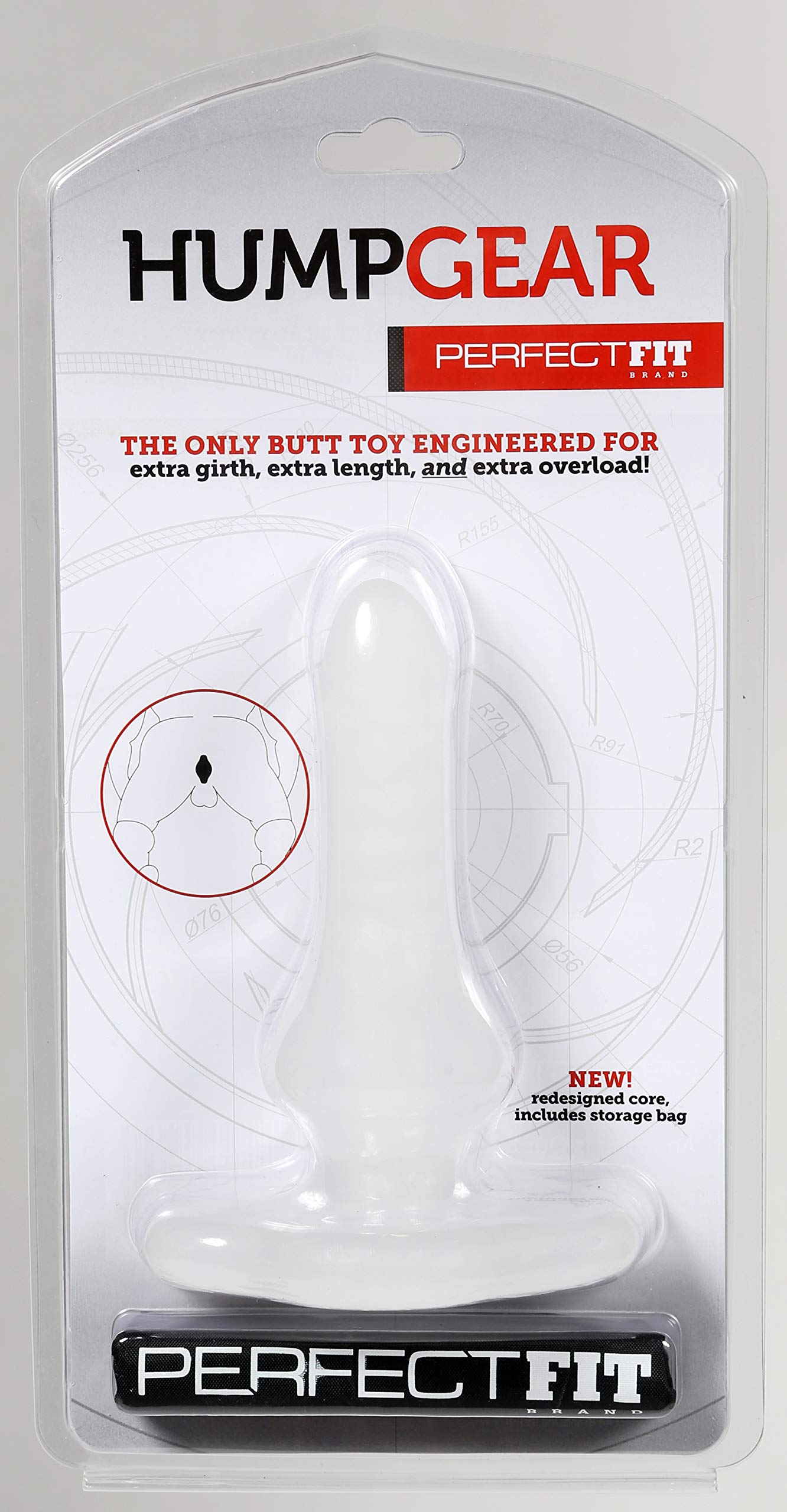 Perfect Fit Perfect Fit Hump Gear Penetration Butt Plug, Clear