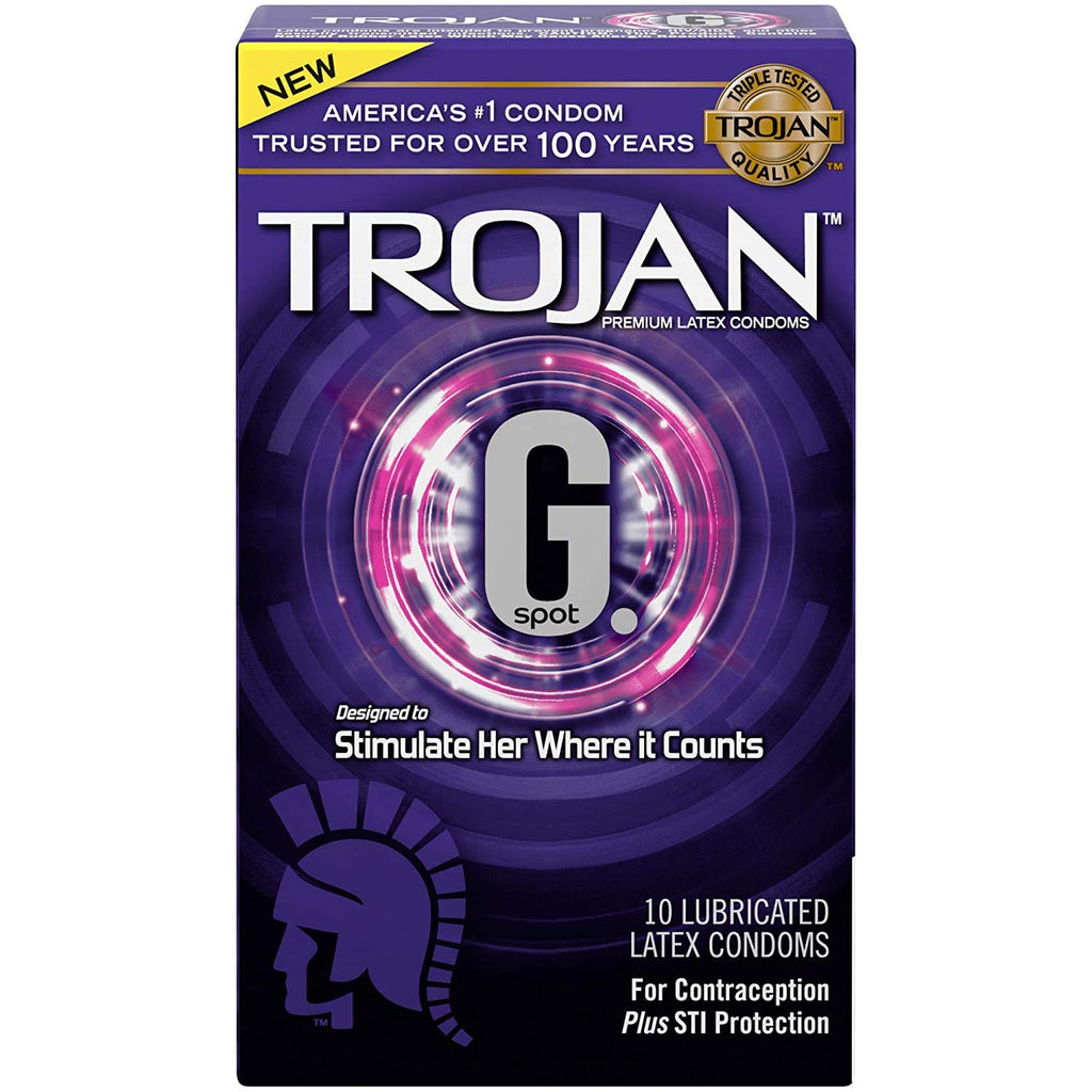 Trojan G. Spot Premium Lubricated Condoms - 10 Count