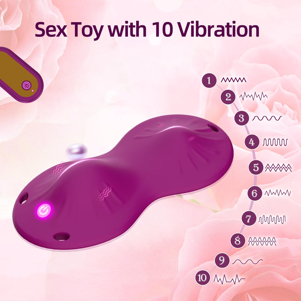 Wearable Panty Vibrators Sex Adult Toys and Games, Rose Women Mini Vibrator with 10 Vibration Modes Vibrating Panties Panty Clit