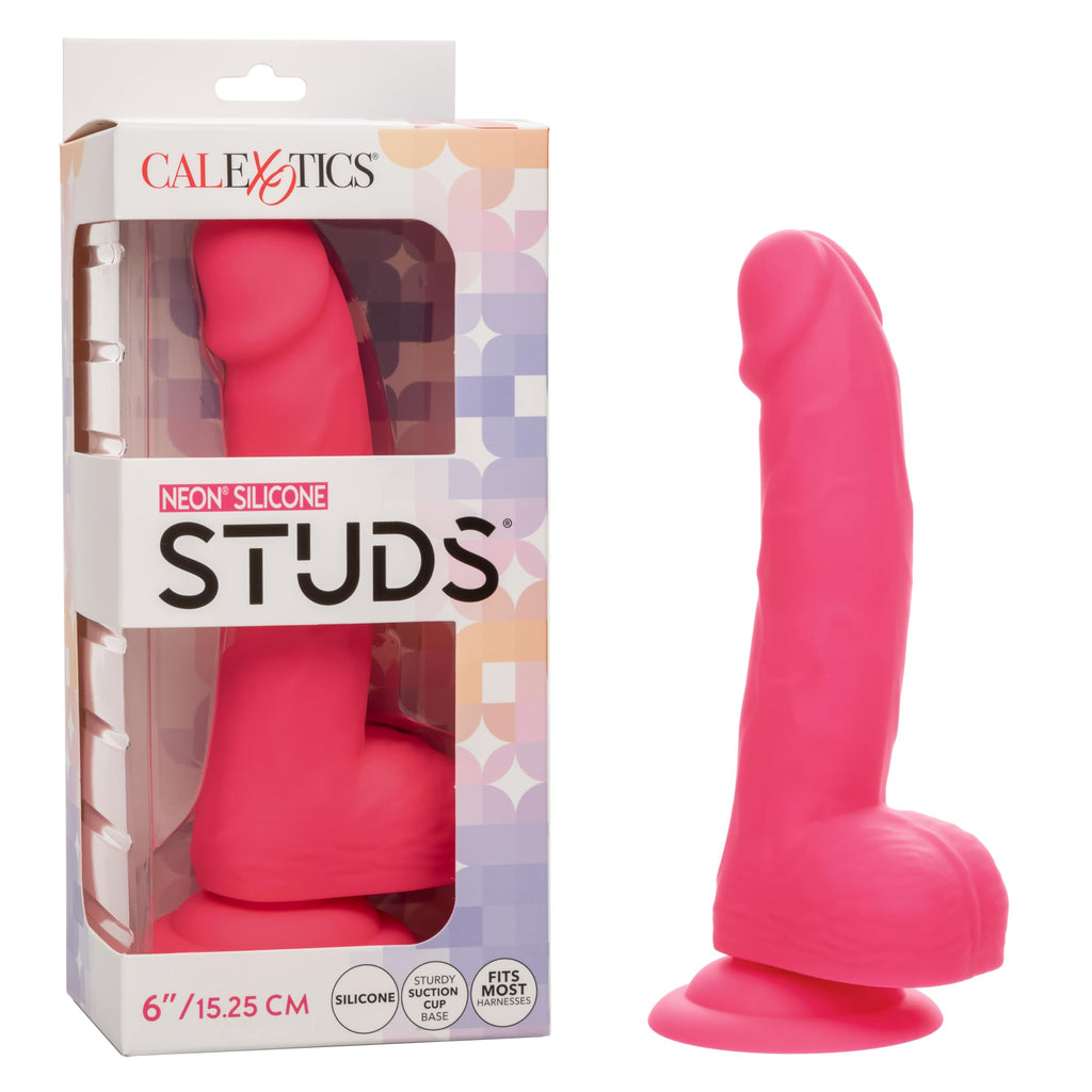 Neon Silicone Studs 6In Pink