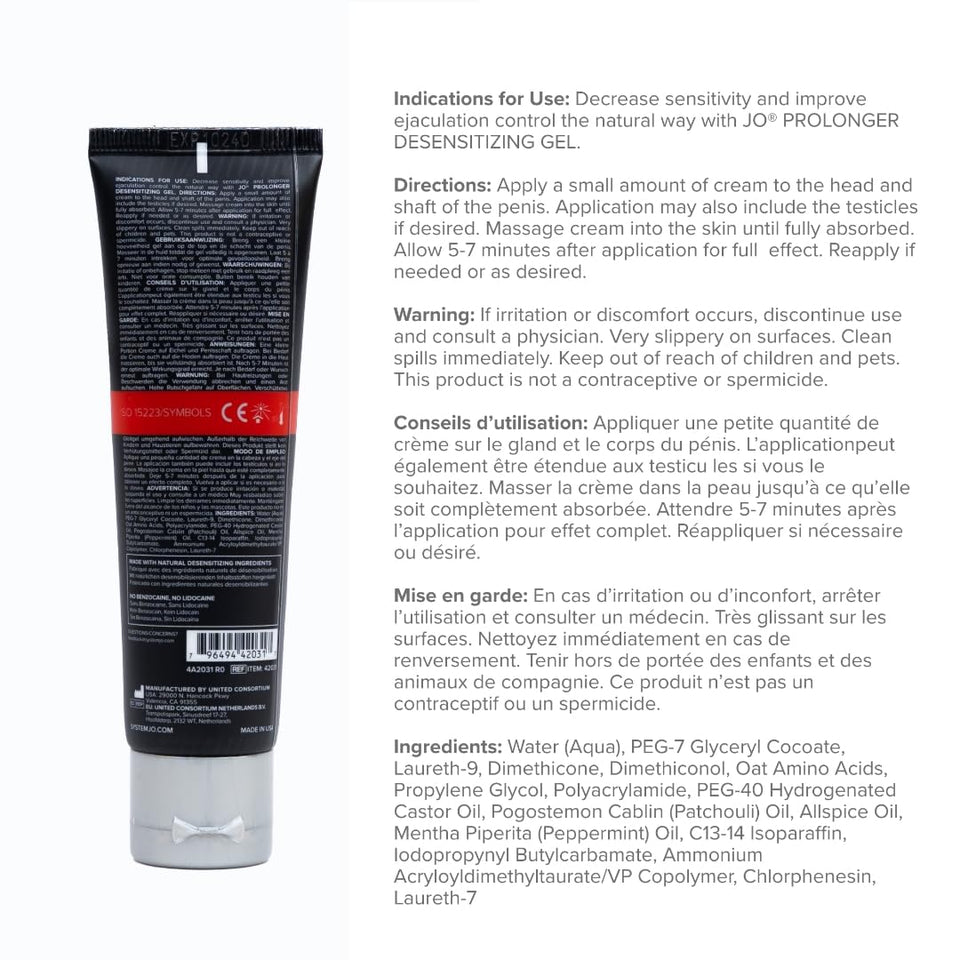 Jo Prolonger Gel - For Him 2 Fl Oz