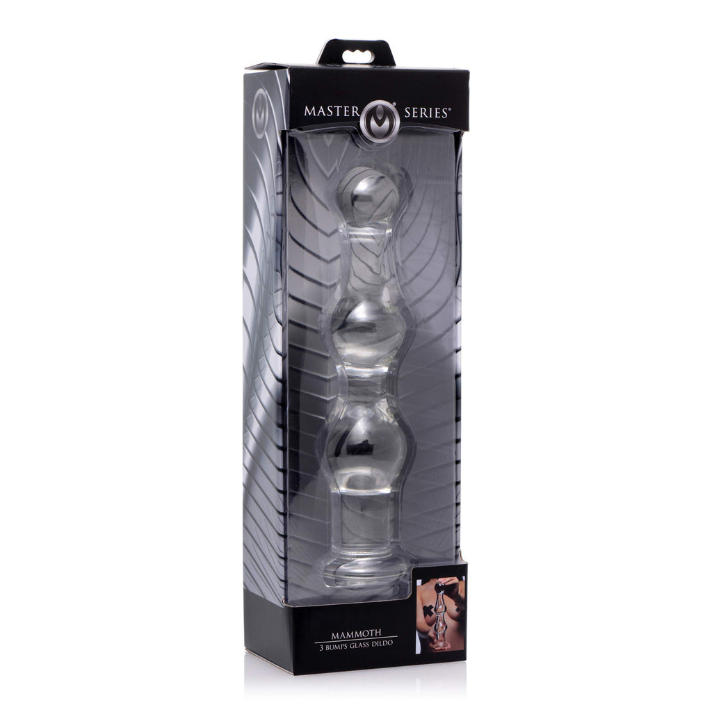 Master Series Mammoth 3 Bumps Glass Dildo
