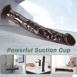 XINBALE Realistic Dildo, Total Length 13.6 '' Insertion Length 12.2 '' and 1.73 '' Diameter Dildo, Big Huge Dildo with Strong Su