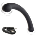 10x Vibra-Crescent Silicone Dual Ended Dildo - Black