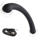 10x Vibra-Crescent Silicone Dual Ended Dildo - Black