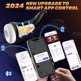 Adult Sex Toys Male Masturbator - APP Control Sex Toys for Men Penis Pump with 9 Sucking & 9 Vibrating, 3D Textured Sleeve Heati