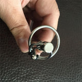 BDSM Metal Urethral Expander with Penile Ring Male Urethral Masturbation Metal Smooth Urethral Sound Urethral Plug Penile Plug S