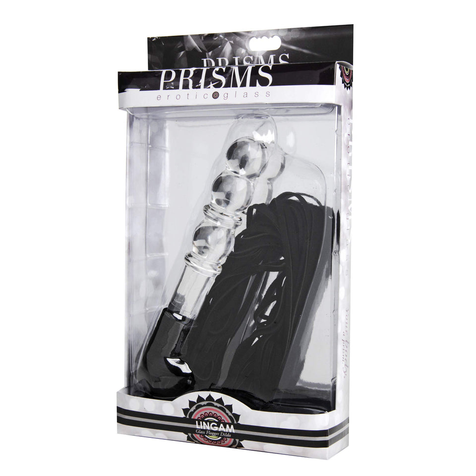 Prisms Lingam Glass Dildo Flogger