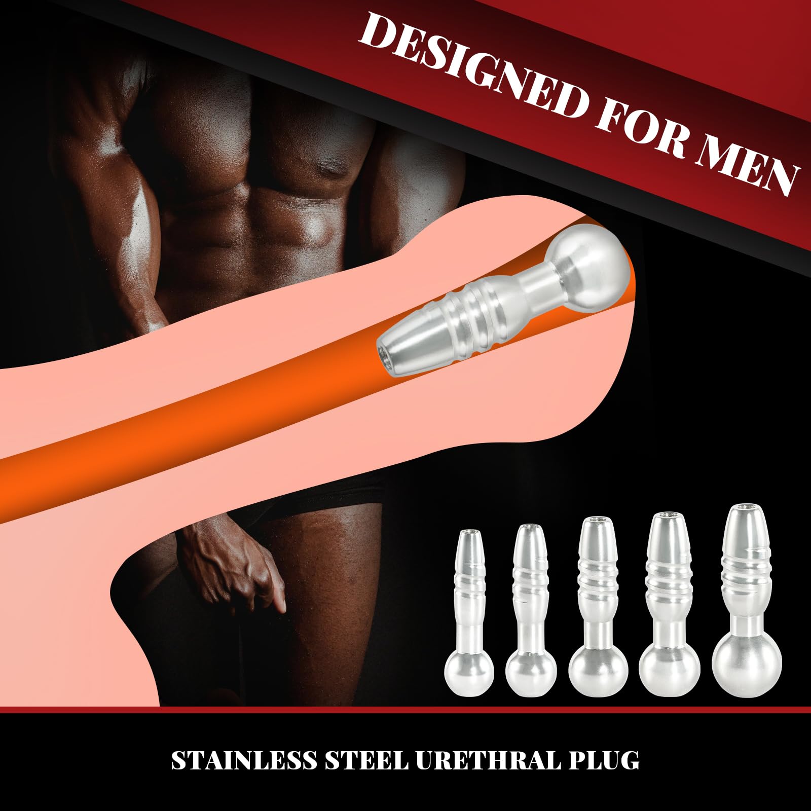 Kutocesy 5 Sizes Penis Plug Hollow Stainless Steel Large urethral Plug Multi Beads Screw Thread Expander Spouse Sex Toys cathete