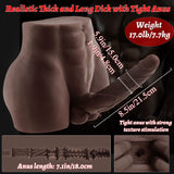 17.0lb Life Size Male Sex Doll with Flexible Dildo Realistic Sex Huge Cock, Torso Men Sex Dolls for Women Tight Anal Hole 8.5 in