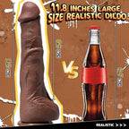 Lubisey 11.8 Inch Realistic Dildo Sex Toys, 2.5 ' ' Diameter Huge Thick Dildos with Strong Suction Cups, Big Black Dildo for Cli
