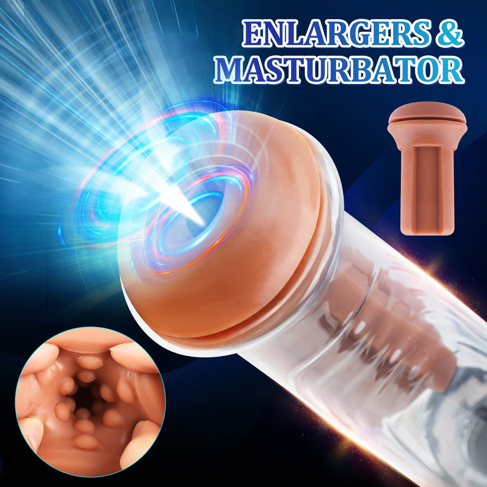 Automatic Penis Enlargement Pump for Men Erection with 3 Intensities, Male Adult Sex Toys Vacuum Sensuality Pump Penis Enlargers