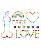 Pride Adhesive Body Jewels Sti - O/S / Multicolor