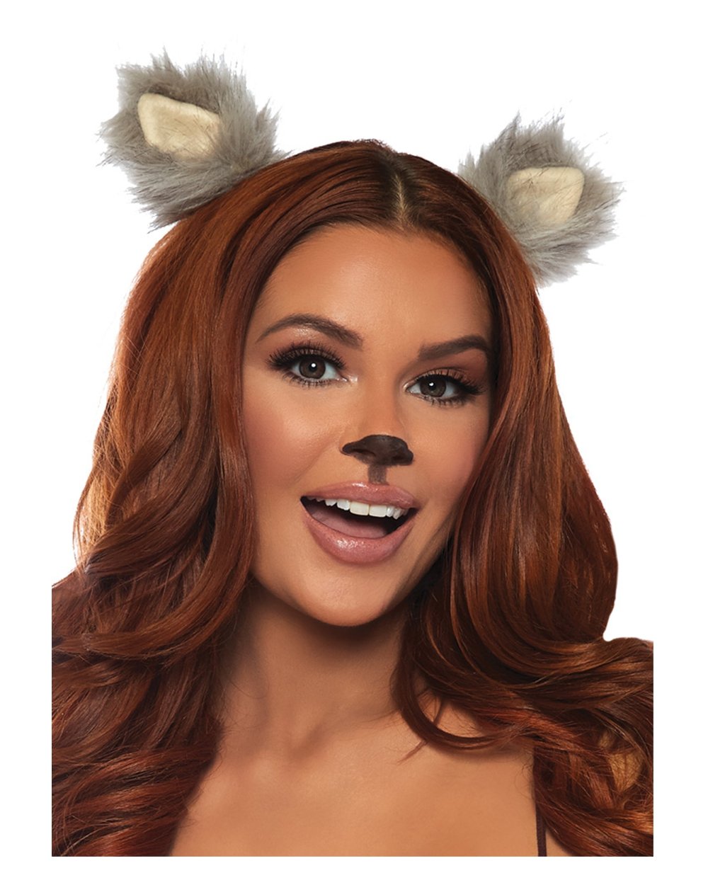 Leg Avenue 2Pc Furry Ear Clips Grey Color
