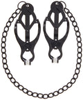 M2M Nipple Clamps, Jaws With Chain, Black