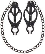 M2M Nipple Clamps, Jaws With Chain, Black