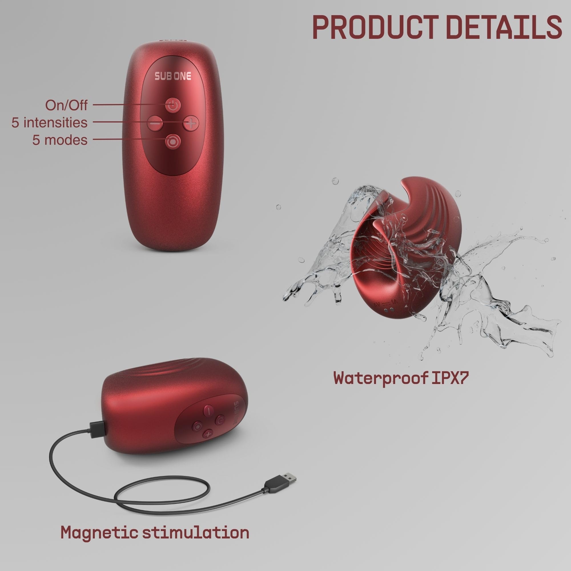 Man Wan Sub One Vibr Masturbator Red