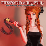 Sex Toy Vibrating Whip BDSM Leather Restraint Bondage Sex Role Play Training Whip Sex Toy for Couple Flriting and Teaser Whip fo