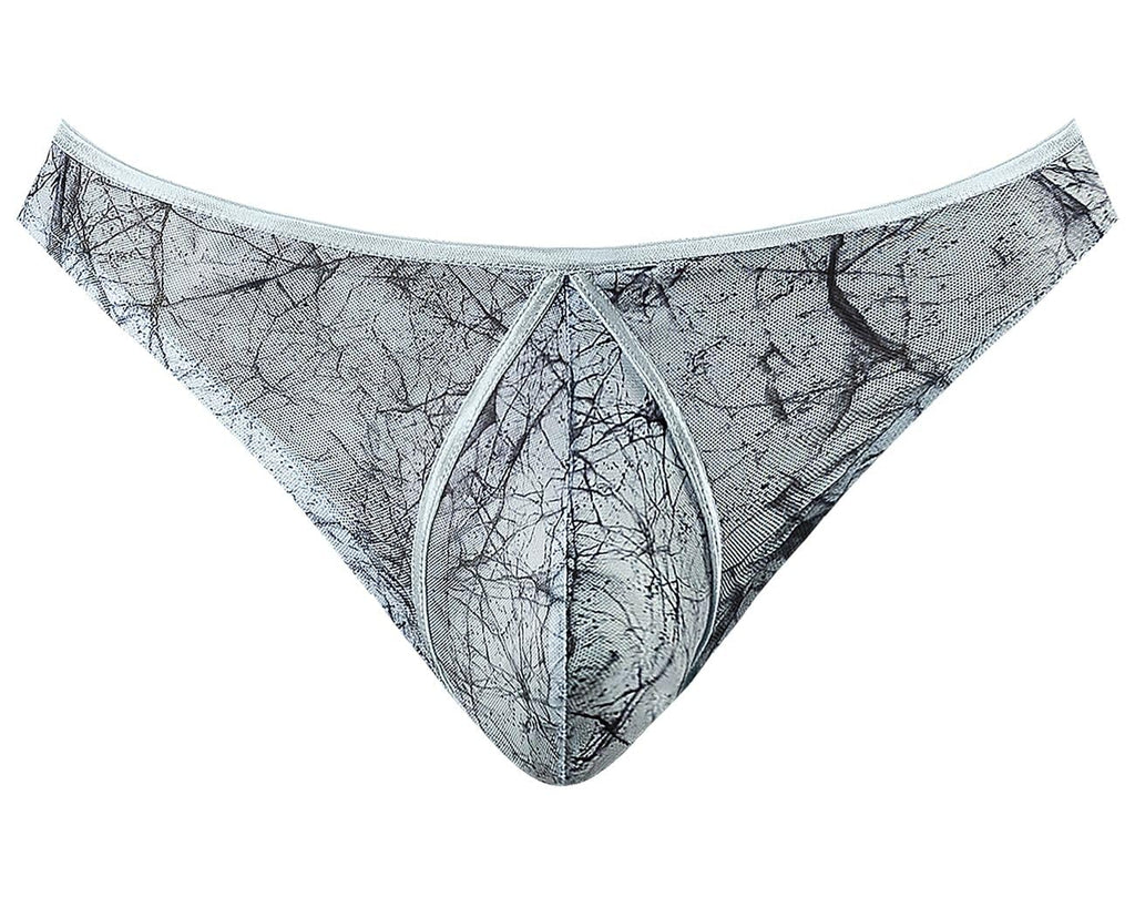 Marble Mesh Mini Thong Light Blue S/M