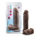Blush Novelties Au Naturel 9 Inch Realistic Dual Layer Dildo with Suction Cup, Sex Toy for Women, Sex Toy for Adults, Chocolate