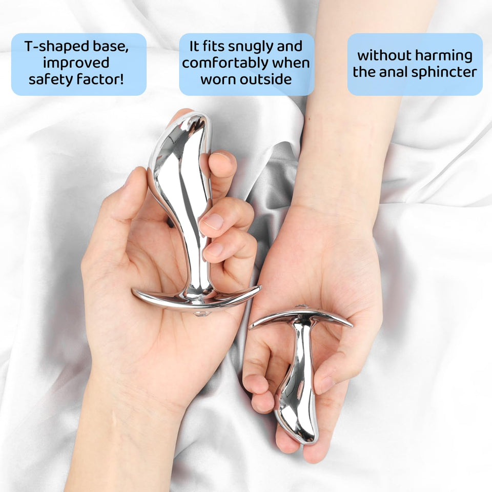 Yivans Anal Plug Anal Training Sets for Beginners - SM Fetish Sex Toys for Unisex Butt Plug with Flared Base Prostate Massager A