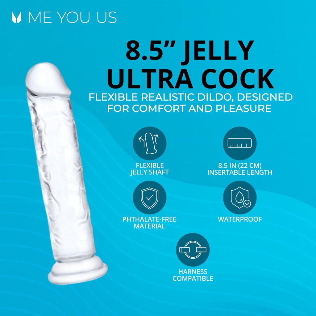 Me You Us Ultracock Clear Jelly 8.5In