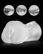 3 in 1 Pocket Pussy Male Masturbator & Drying Stick&Waterproof Storage Bag, Double-Ended Male Sex Toy Mouth Tongue Textured Vagi