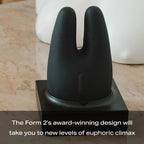 Jimmyjane Form 2 - Clitoral Stimulation Vibrator (Black), Dual Motors For Powerful Vibrations For Women & Couples, 4 Pleasure Mo