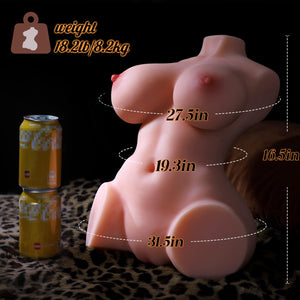 baiwatt 18.2LB Sex Dolls Male Masturbator - Sex Toys for Men Sex Doll Torso with Big Breasts & Butt Male Sex Toy Pocket Pussy fo