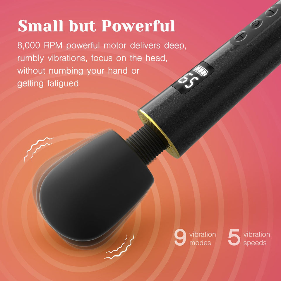 Tracy's Dog Vibrator Wand Massager - Mini Vibrating Wand for Clitoral Stimulation, Travel-Friendly Adult Toys with 9 Vibrations