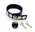 Premium Leather Locking Cock Ring BDSM Fetish Sex Toy with Lock and Keys by Axovus