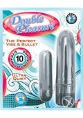 Nass-Walk Inc. Double Pleasure Vibe And Bullet, Silver