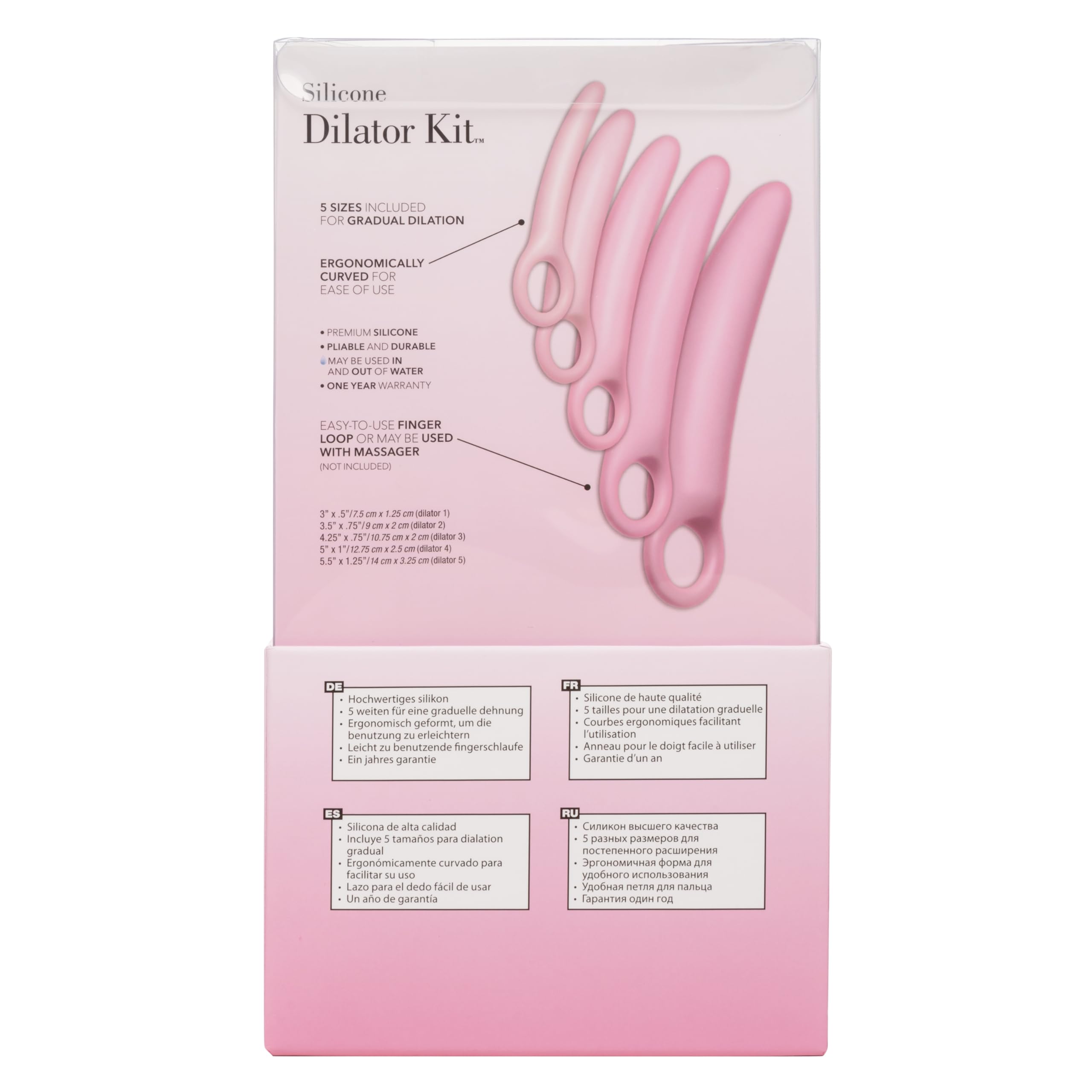 Calexotics Se-4805-05-3 Inspire Silicone Dilator Kit, Pink, 5Pcs