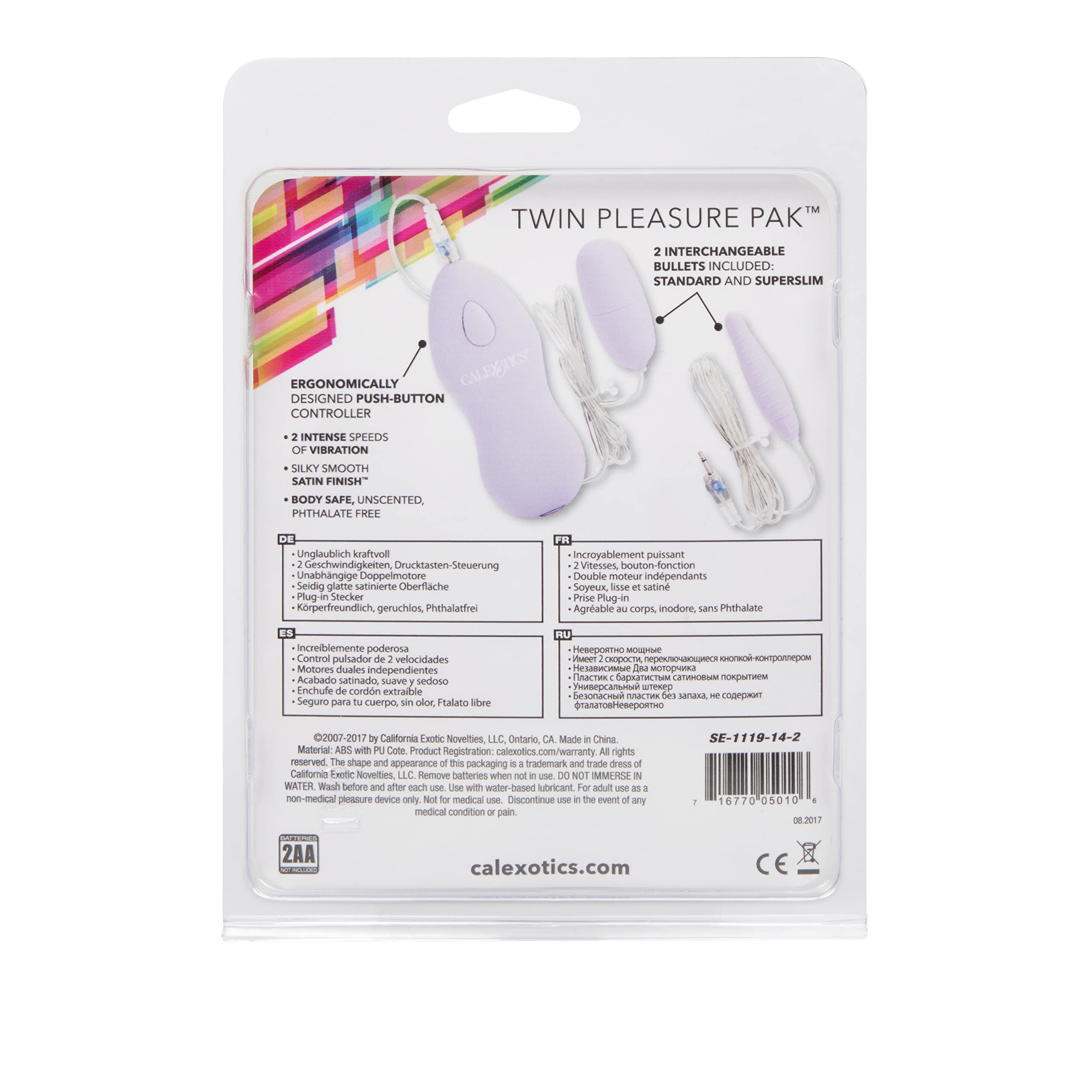 California Exotics Twin Pleasure Pack Bullet, Purple