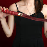 Romi Leather Sex Whip Spanking Flogger with Anal Vibrator 10 Vibrating Modes G Spot Massage Multifunction Pleasure Wands for Fet