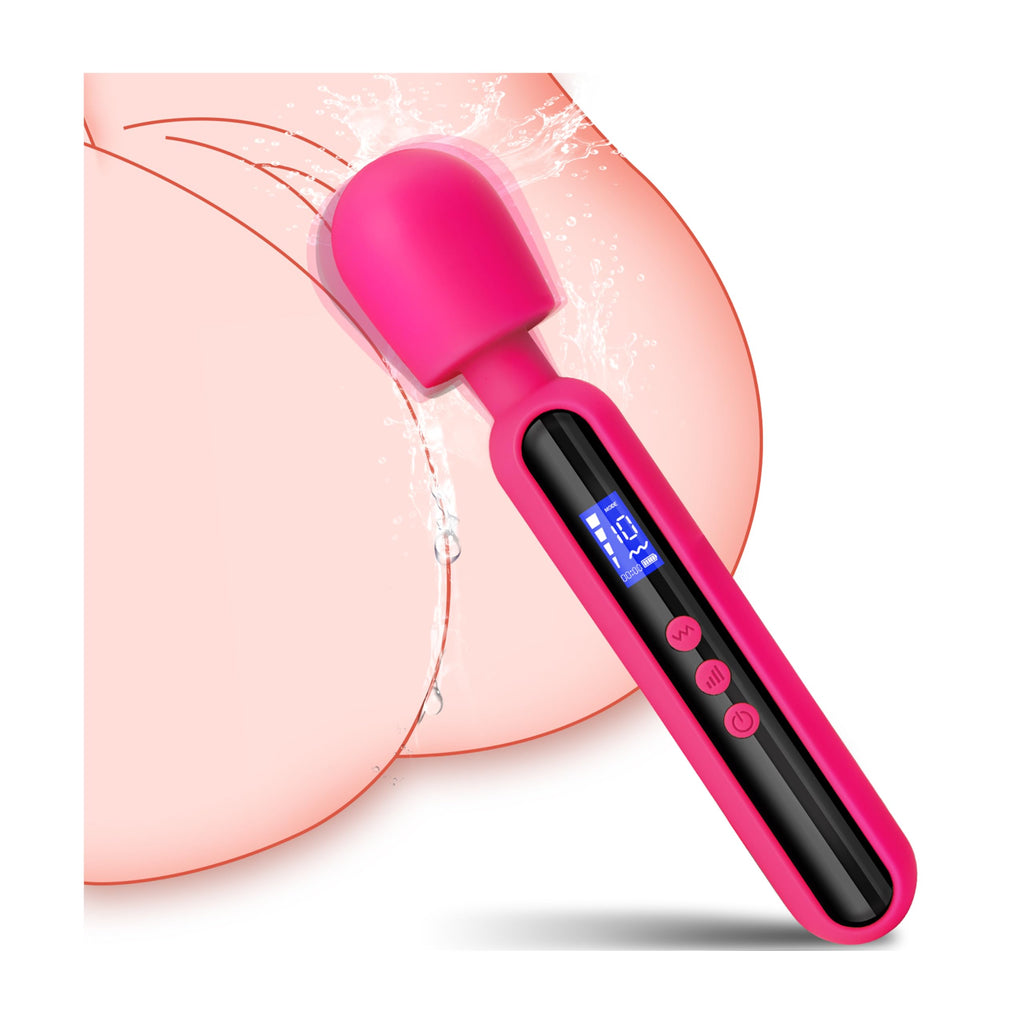 Vibrator Wand Adult Sex Toys & Games Vibrating Massager for Clitoral Stimulation Powerful Vibrator Pleasure with 10 Modes LCD Di