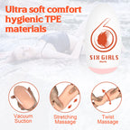 Male Masturbator Egg, Lilecemie Portable Pleasure Pocket Pussy Stroker with 3D Realistic Textured Vagina Ultra Soft Stretchy Mal