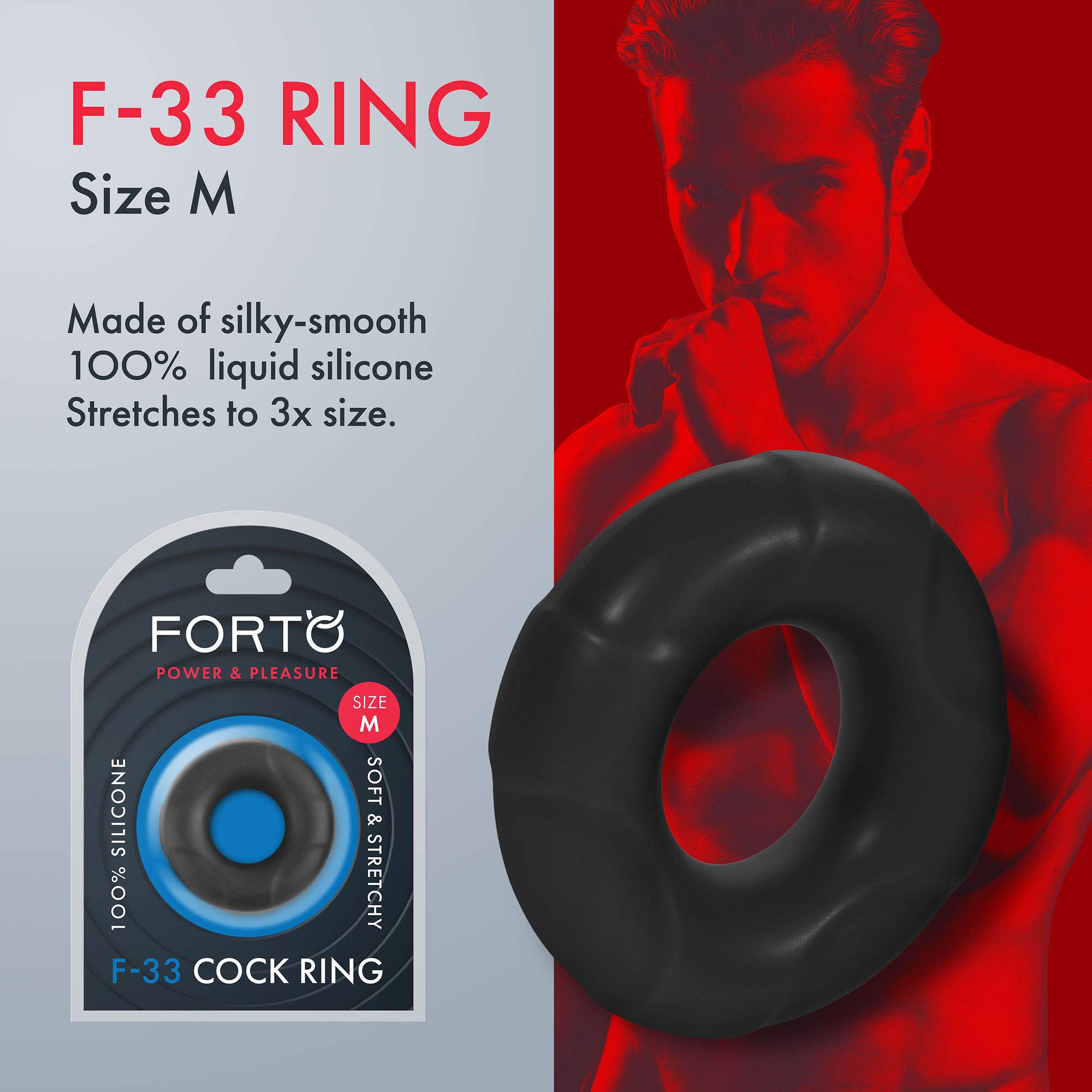Forto F-33: 21mm Liquid Sili C-Ring M Bk