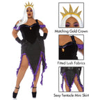 Leg Avenue 2 Pc Sultry Sea Witch, Include Blk/Purple Color