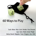 Naughty Sex Dice Set for Adults Couple Funny Glow in The Dark Love Dice for Anniversary Valentines Couple Game Choices,60 Ways t