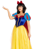 3 Pc Royal Miss Snow, Includes Classic Velvet And Satin Long Ball Gown With Braided Gold Trim And Stay Up Collar, Detachable Vel