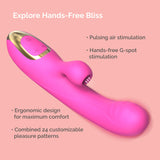 Ava Suction Lolli Dual-Function Vibrator - Sex Toys for All | G Spot Vibrator Personal Massager | Adult Toys for Couples Sex Toy