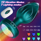 Anal Plug Adult Sex Toys - 10 Modes Vibrating Butt Plug LED Colorful Light up Remote Control for Prostate Massage, Adult, Men, W