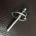 BDSM Metal Urethral Expander with Penile Ring Male Urethral Masturbation Metal Smooth Urethral Sound Urethral Plug Penile Plug S