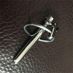 BDSM Metal Urethral Expander with Penile Ring Male Urethral Masturbation Metal Smooth Urethral Sound Urethral Plug Penile Plug S