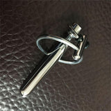 BDSM Metal Urethral Expander with Penile Ring Male Urethral Masturbation Metal Smooth Urethral Sound Urethral Plug Penile Plug S
