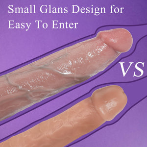 12.8 '' Huge Thick Dildos with Small Glans, Dual-Layer Silicone Big Dildo with Suction Cup for Hands-Free Play, Dildo for Anal P