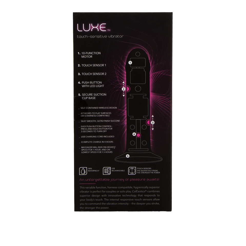 California Exotic Novelties Luxe Touch-Sensitive Vibrator, Purple