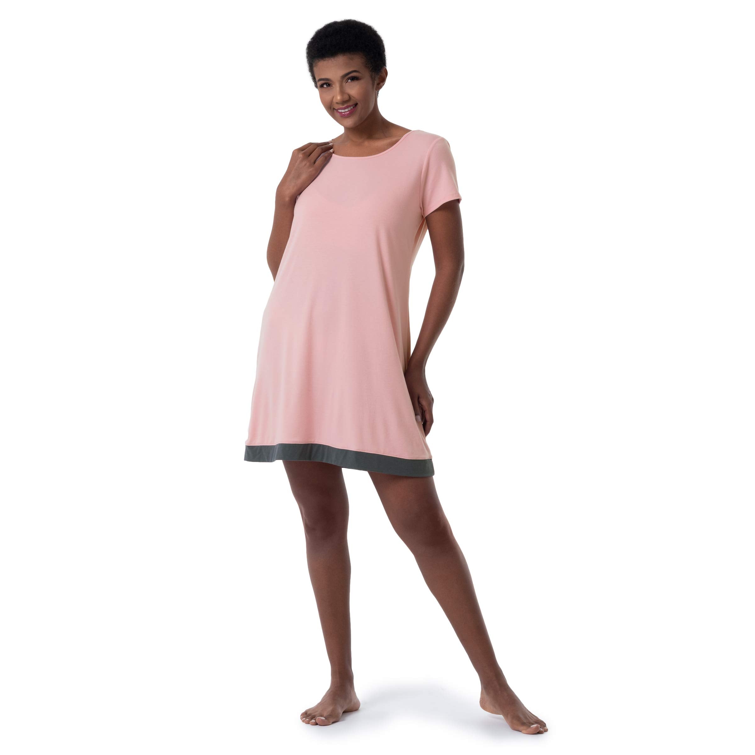 Fruit of the Loom womens Super Soft and Breathable Sleep Night Shirt, Soft Pink, Small US