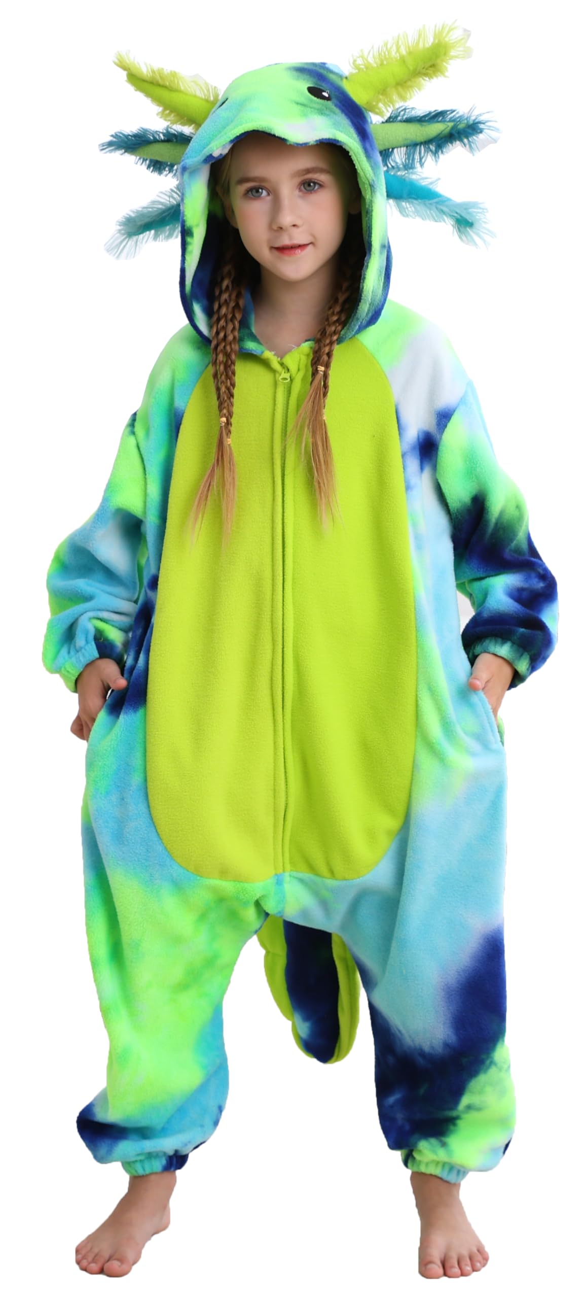 CuteOn Unisex Onesie Kids Animal Pajamas for Boys Girls Halloween Christmas Costume Cosplay Sleepwear Height for 130cm